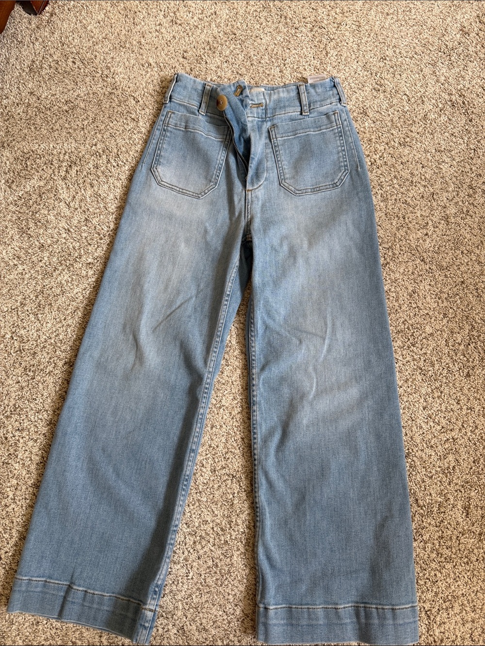 Maeve Light Blue Denim Wide Leg Jeans